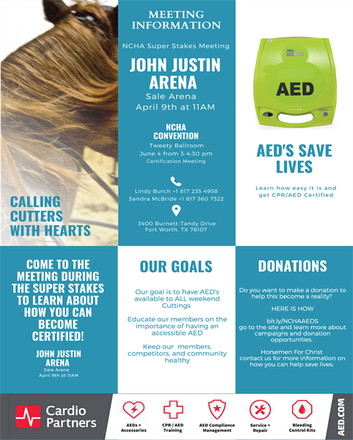 Informational flyer for AED 