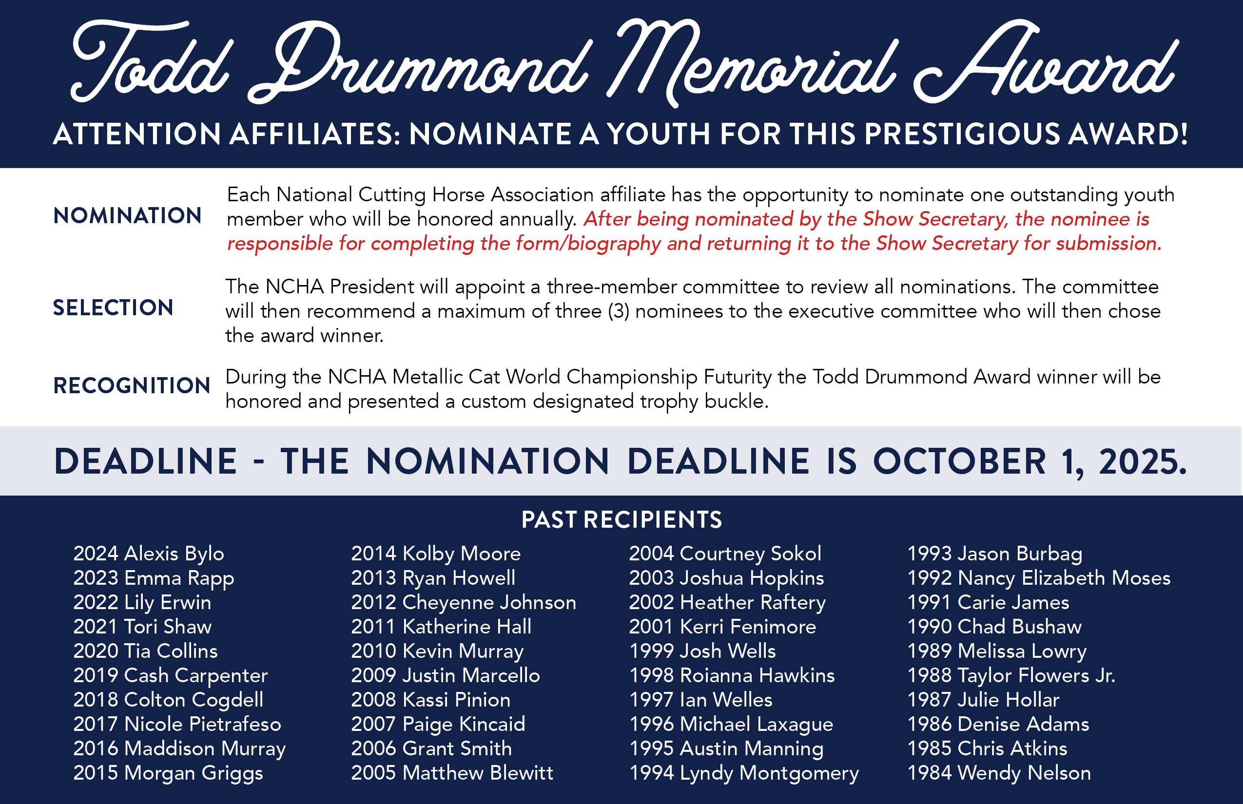 Todd Drummond Memorial Award