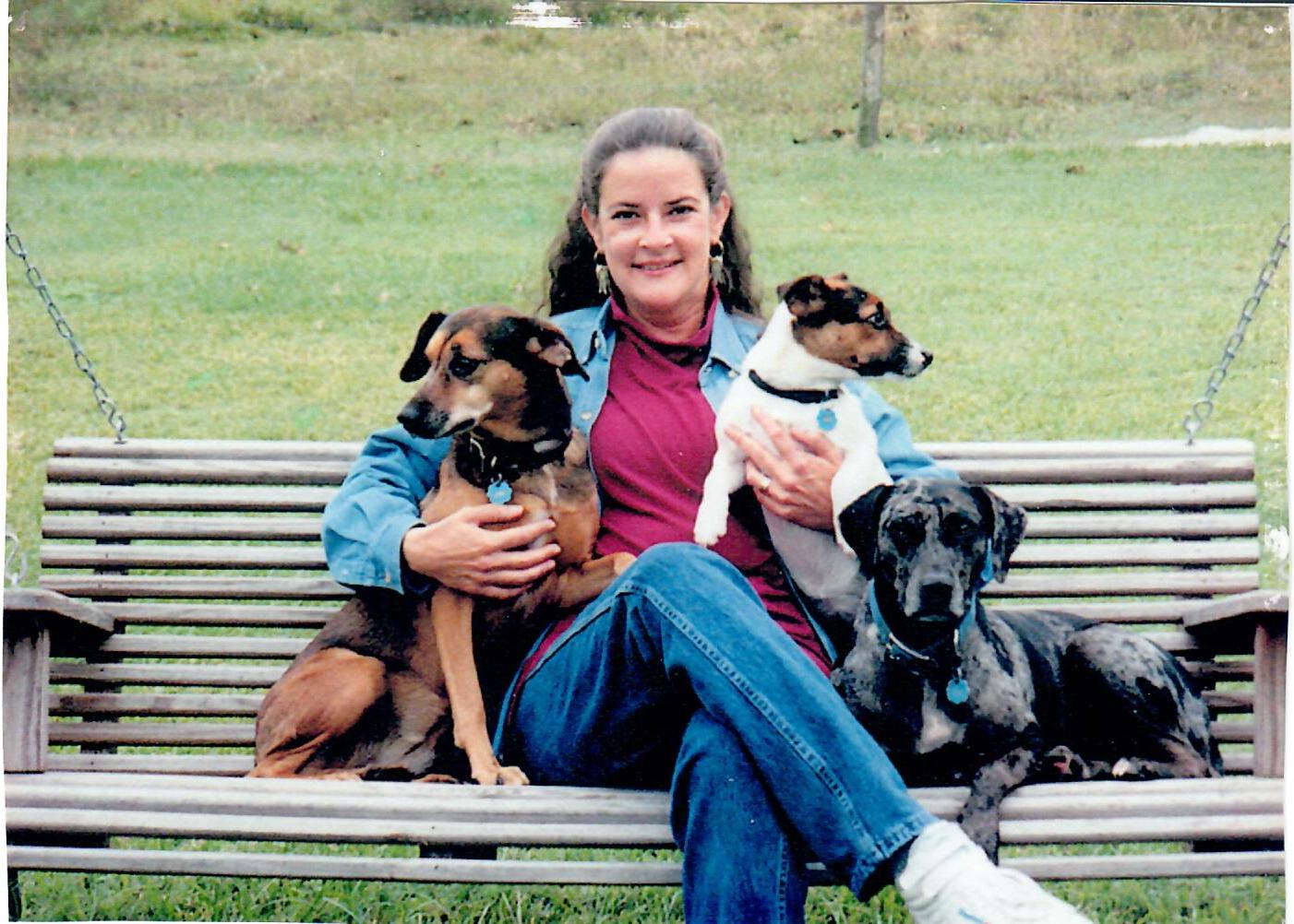 Kelly with dogs